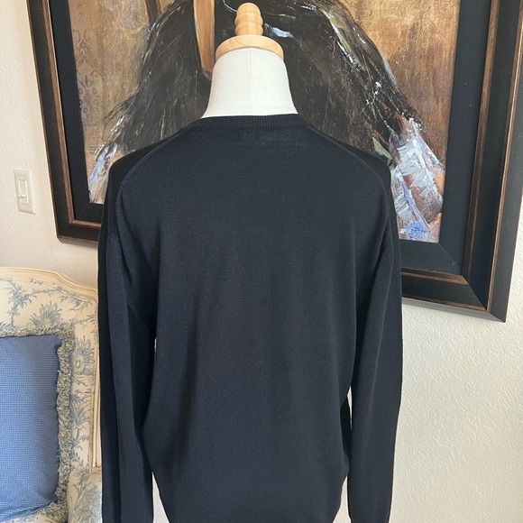 Imported from Italy Gran Sasso Black Wool Sweater Size M - Picture 4 of 5